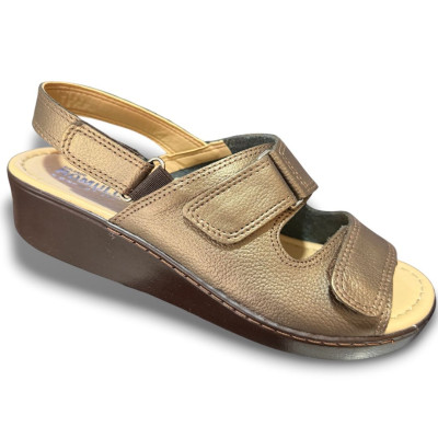 Romulo Sandalia Cuero Caf&eacute; Mujer Ref 5684